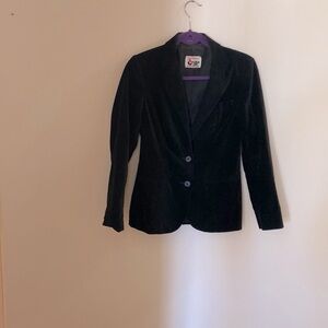 Vintage black velvet blazer